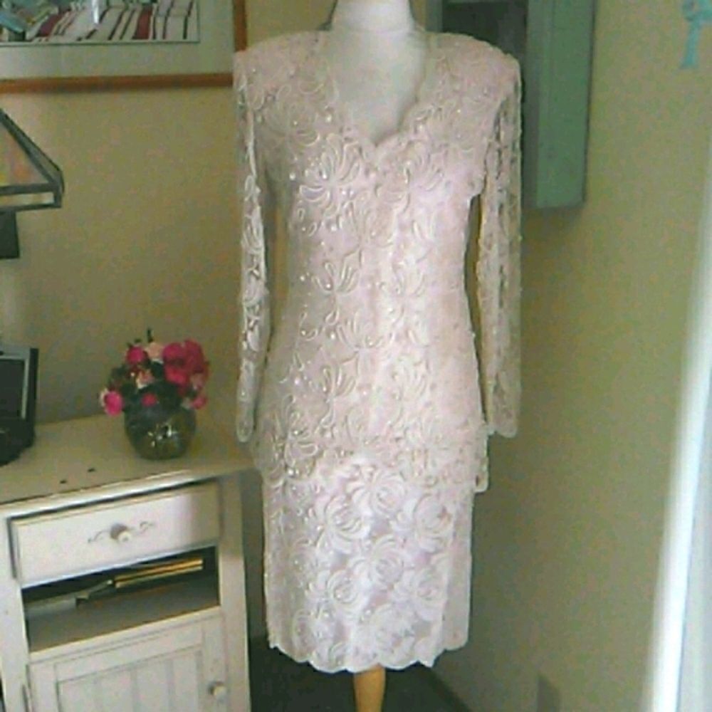Laurence Kazar Beaded Evening Dress